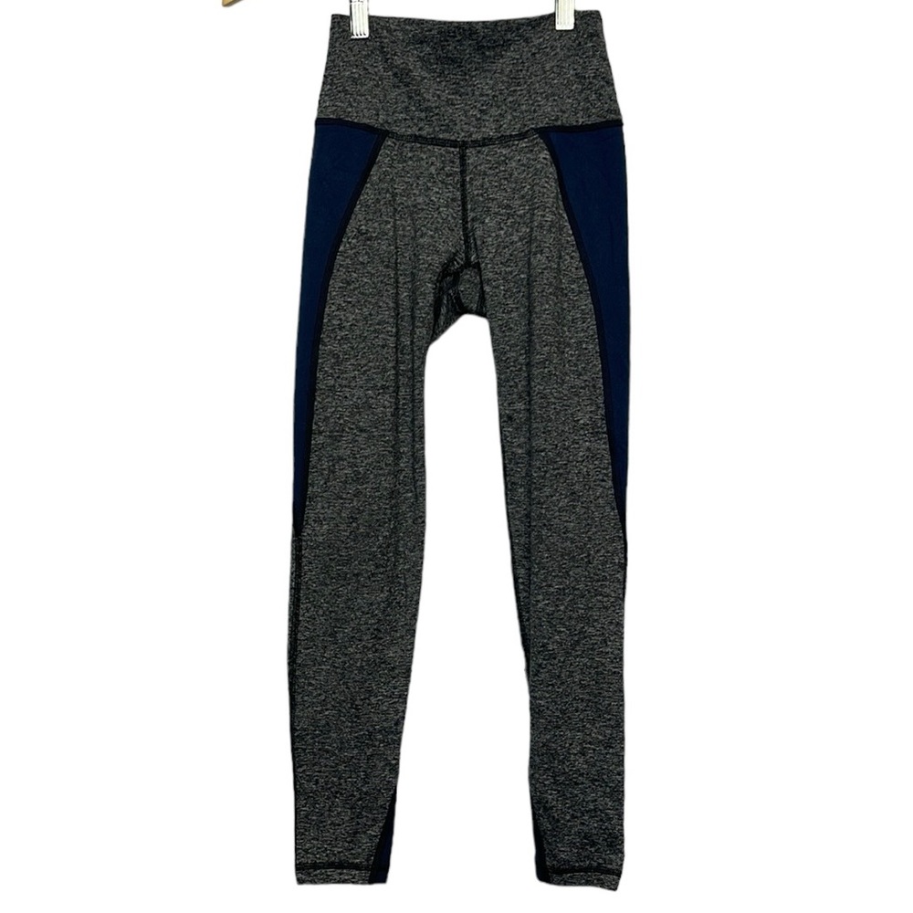 Aerie Chill Play Move Seamless Leggings Blue gray Athleisure Work Out Gym Sz S